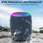 Remax Portable Wireless Bluetooth Speaker with RGB Light TWS Connectivity Waterproof Outdoor Speaker with AUX&TF-Card,FM Mode