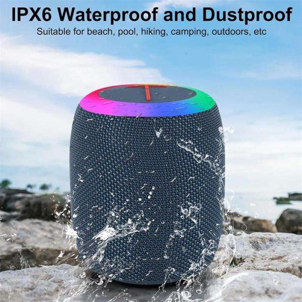 Remax Portable Wireless Bluetooth Speaker with RGB Light TWS Connectivity Waterproof Outdoor Speaker with AUX&TF-Card,FM Mode