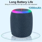 Remax Portable Wireless Bluetooth Speaker with RGB Light TWS Connectivity Waterproof Outdoor Speaker with AUX&TF-Card,FM Mode