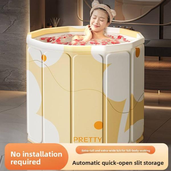 Large Capacity Eco-friendly Bathing Tub for Shower Stall Portable Foldable Ice Bath Tub for Adults Baby